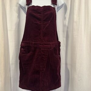 Black Label Maroon Corduroy Dress